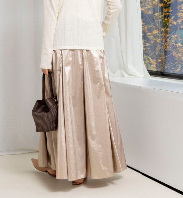 NOLLEY'S「45th limited editionウォッシャブルメタリックマチ入りマキシスカート」|スカート|