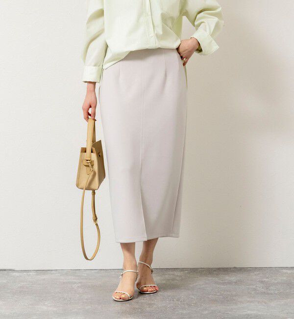 NOLLEY'S sophi「《セットアップ対応》ウォッシャブルライトダンボール2WAYタイトスカート」|タイト|ベージュ