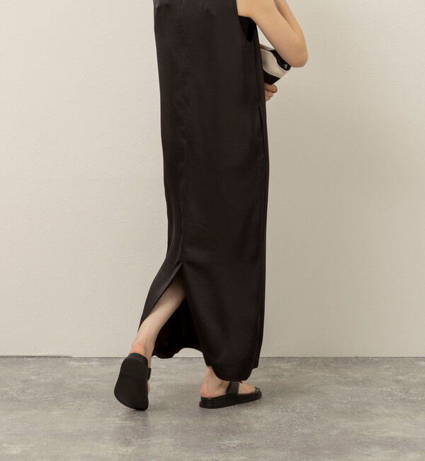 MAQWEL「【MAQWEL/マクウェル】ウォッシャブルサテンワンピース」|ワンピース|