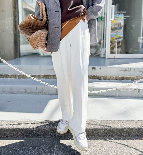 NOLLEY'S「《セットアップ対応》ウォッシャブルイージーツイルセミワイドパンツ」|その他|