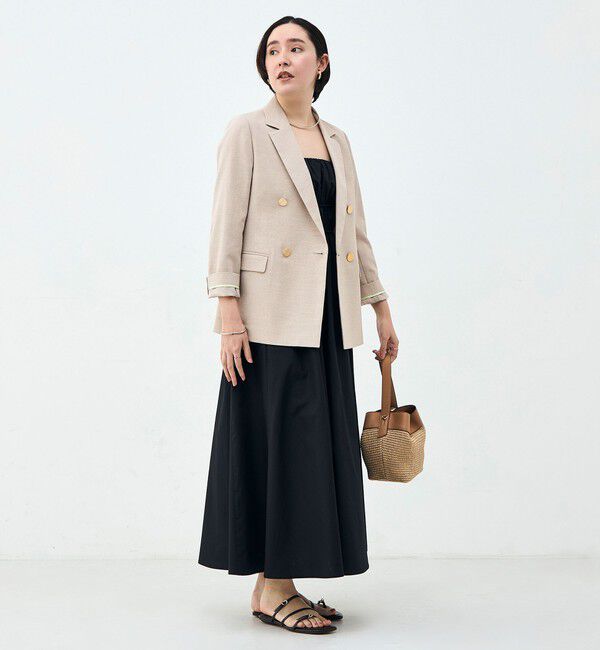 NOLLEY'S「ウォッシャブル麻調スラブWジャケット」|テーラードジャケット|