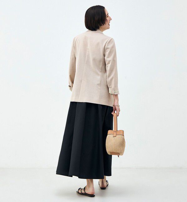 NOLLEY'S「ウォッシャブル麻調スラブWジャケット」|テーラードジャケット|