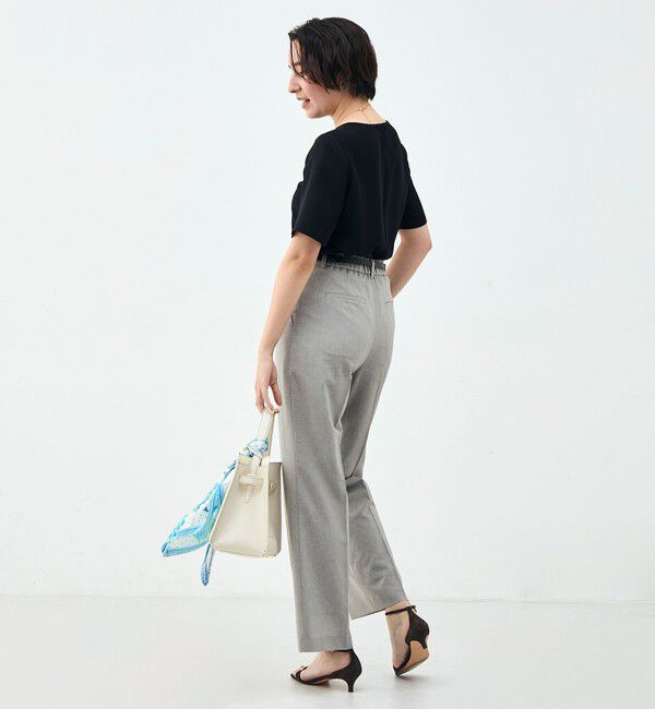 NOLLEY'S sophi「《セットアップ対応》ウォッシャブルブリーザブルシャンブレーセミワイドパンツ」|その他|
