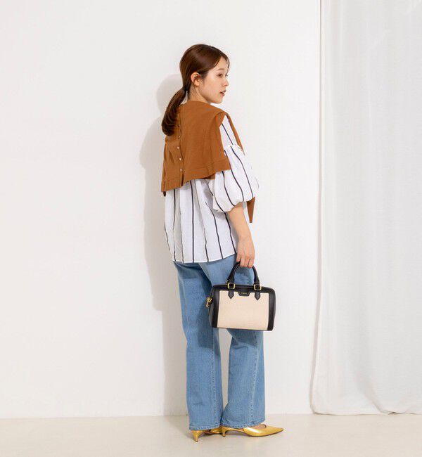 NOLLEY'S「ウォッシャブルドビーストライプブラウス」|シャツ・ブラウス|