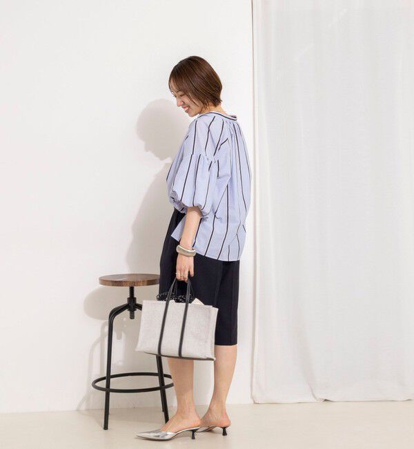 NOLLEY'S「ウォッシャブルドビーストライプブラウス」|シャツ・ブラウス|