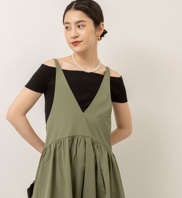 MAQWEL「【追加】【MAQWEL/マクウェル】ウォッシャブルソフトタフタワンピース」|ワンピース|