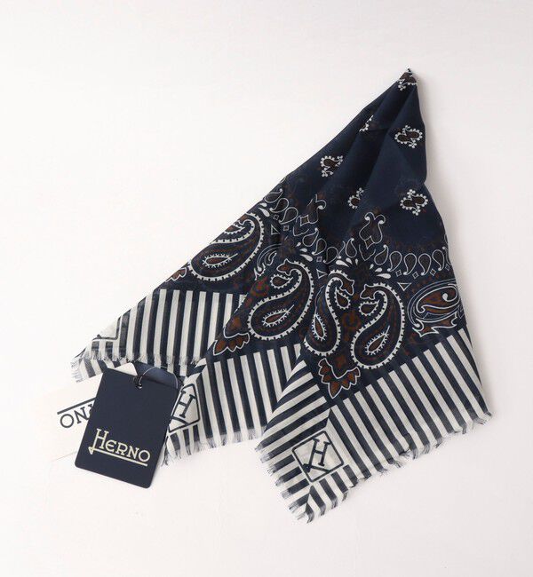 NOLLEY'S goodman「《HERNO》PAISLEY PRINT SCARF ペイズリープリント コットンスカーフ 26SS」|バンダナ・スカーフ|