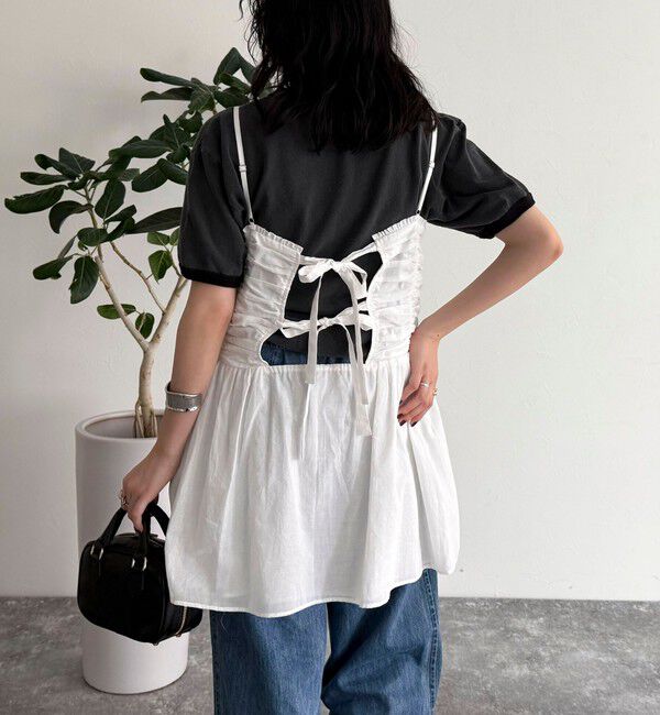 fredy emue「ギャザーキャミソールビスチェ」|キャミソール|