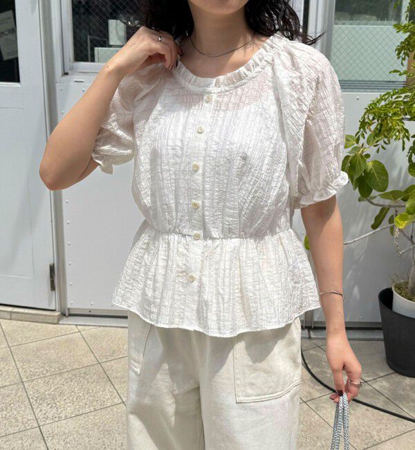 fredy emue「クロップドペプラムブラウス」|シャツ・ブラウス|