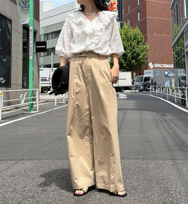 fredy emue「レースフリルカラーブラウス」|シャツ・ブラウス|