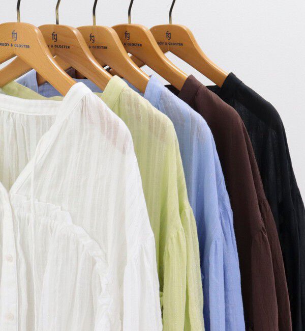 fredy emue「コットンギャザーオーバーブラウス」|シャツ・ブラウス|