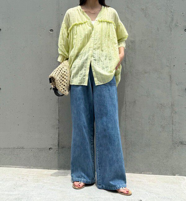 fredy emue「コットンギャザーオーバーブラウス」|シャツ・ブラウス|