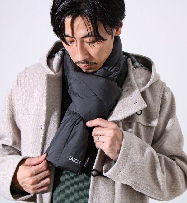 GLOSTER「【TAION/タイオン】ワーク ダウンマフラー」|マフラー|チャコールグレー