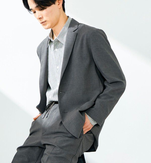 GLOSTER「【セットアップ対応】リネンタッチドビージャケット」|テーラードジャケット|