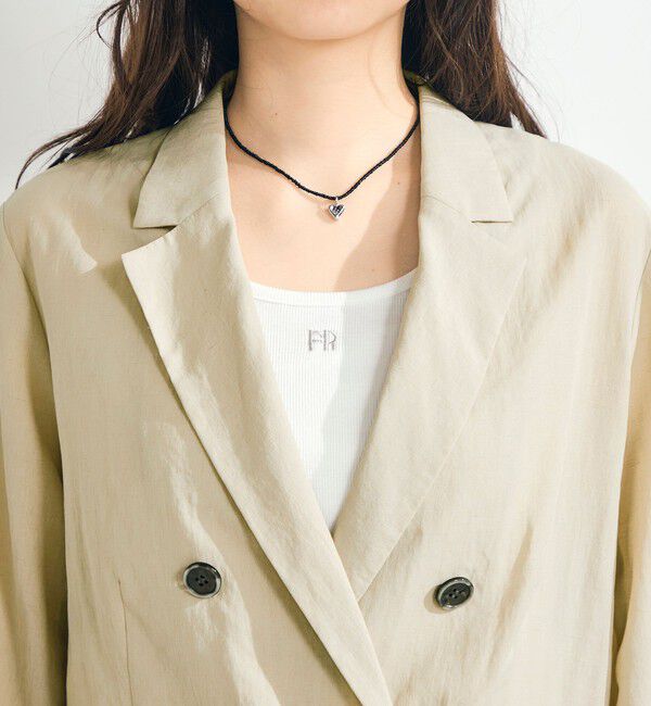 fredy emue「リネン混ライトダブルジャケット」|テーラードジャケット|