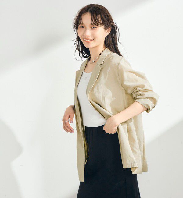 fredy emue「リネン混ライトダブルジャケット」|テーラードジャケット|