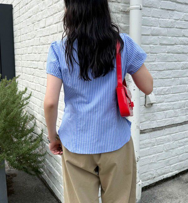 fredy emue「フロントギャザーちび袖ブラウス」|シャツ・ブラウス|