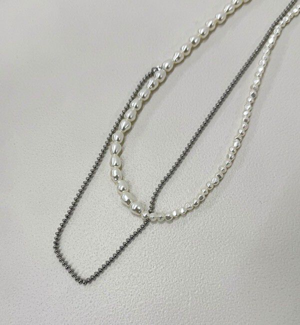 fredy emue「パールチェーンアシメネックレス」|ネックレス|