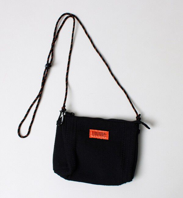 GLOSTER「【UNIVERSAL OVERALL】Summer knit sacoche」|ショルダー・メッセンジャー|ブラック