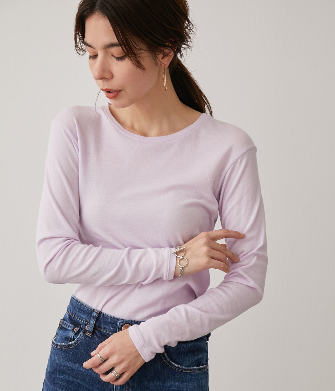 SALON adam et rope'「【Smile Cotton】クルーネックプルオーバー」|Tシャツ・カットソー|