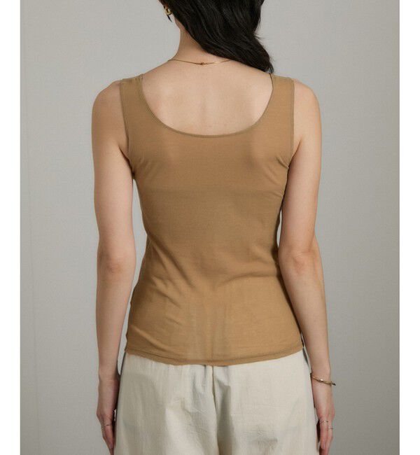 SALON adam et rope'「シアーコントラストカップ付きタンク」|タンクトップ|