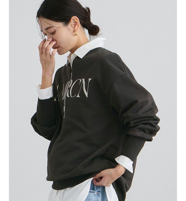 SALON adam et rope'「【Americana（アメリカーナ） for SALON】ロゴジップスウェット」|スウェット・ジャージ|