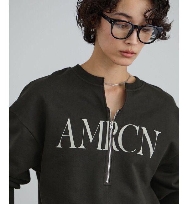 SALON adam et rope'「【Americana（アメリカーナ） for SALON】ロゴジップスウェット」|スウェット・ジャージ|