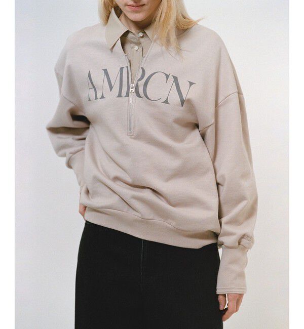 SALON adam et rope'「【Americana（アメリカーナ） for SALON】ロゴジップスウェット」|スウェット・ジャージ|