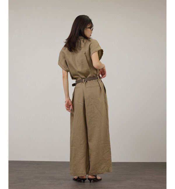 SALON adam et rope'「【WEB限定】ヨーロピアンリネンテーラードオールインワン」|オールインワン|