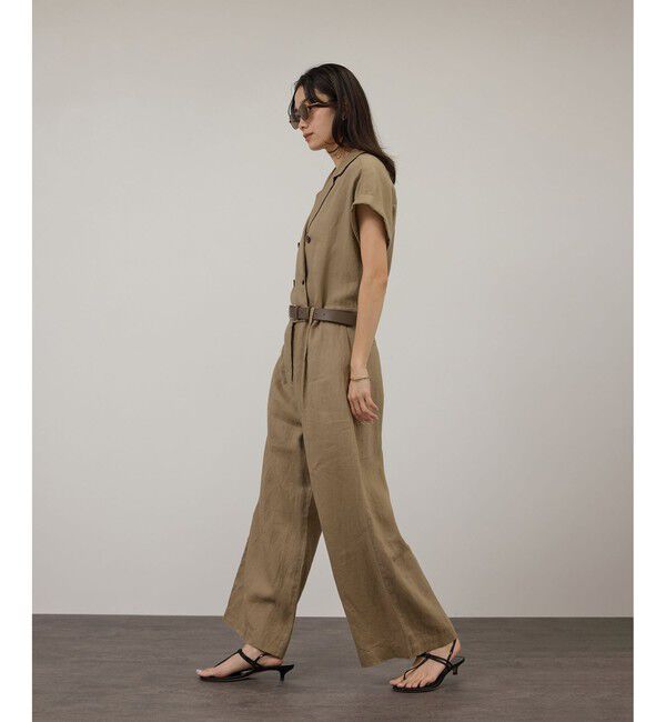 SALON adam et rope'「【WEB限定】ヨーロピアンリネンテーラードオールインワン」|オールインワン|