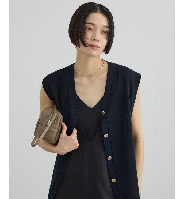 SALON adam et rope'「【WEB限定】ドライタッチメタルボタンニットジレ / ベスト［洗える］」|ベスト・ジレ|