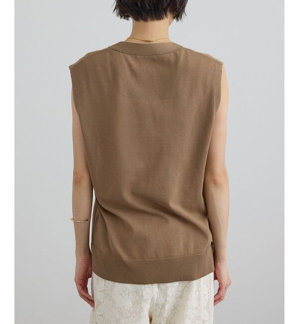 SALON adam et rope'「【WEB限定】ドライタッチメタルボタンニットジレ / ベスト［洗える］」|ベスト・ジレ|