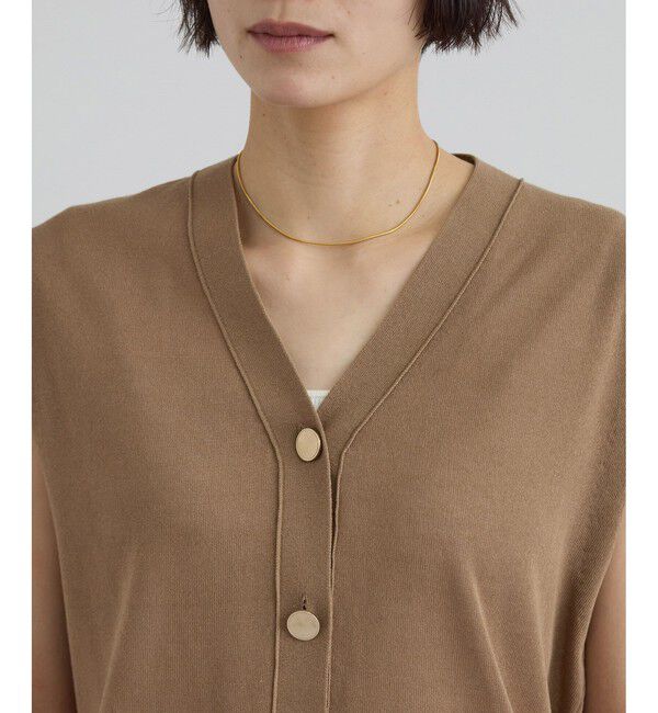 SALON adam et rope'「【WEB限定】ドライタッチメタルボタンニットジレ / ベスト［洗える］」|ベスト・ジレ|