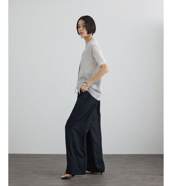 SALON adam et rope'「【WEB限定】ドライタッチメタルボタンニットジレ / ベスト［洗える］」|ベスト・ジレ|