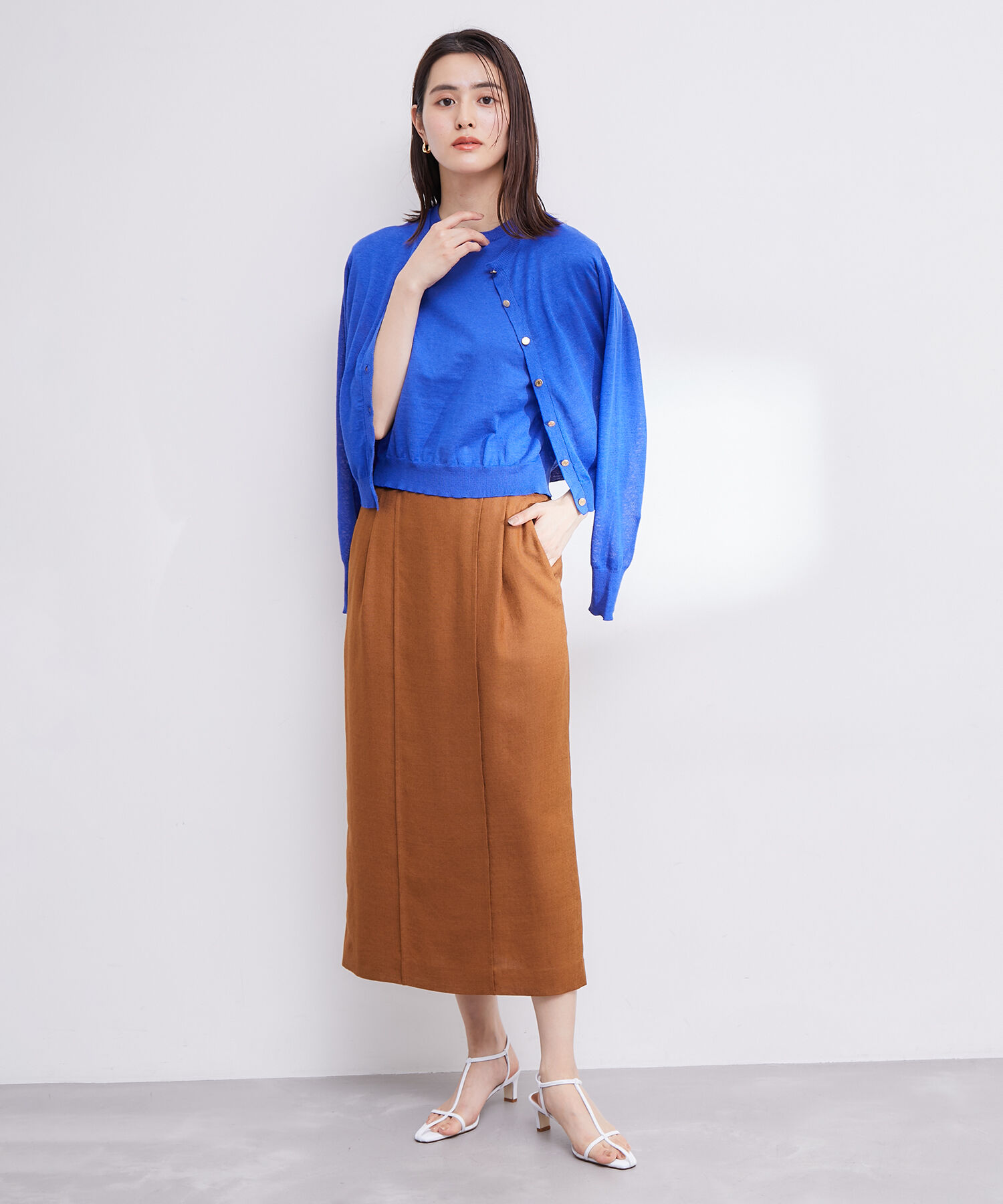 ROPE「ナロークロスストラップヒールサンダル」|サンダル|