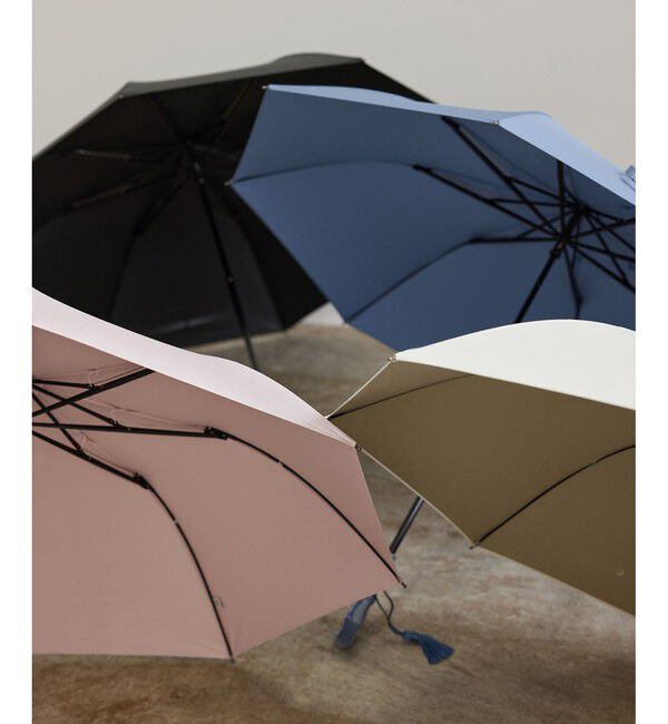 ROPE「【晴雨兼用・高機能】２段式開閉 折りたたみバンブーパラソル【UVカット/遮光・遮熱・防水効果】」|傘|