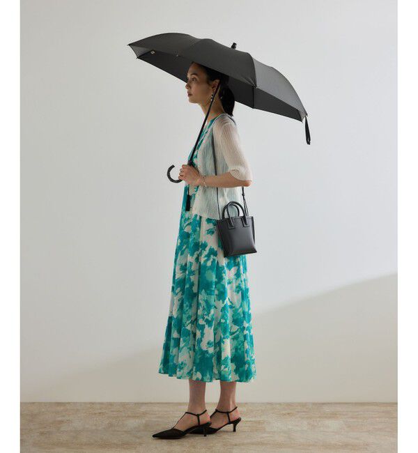 ROPE「【晴雨兼用・高機能】２段式開閉 折りたたみバンブーパラソル【UVカット/遮光・遮熱・防水効果】」|傘|