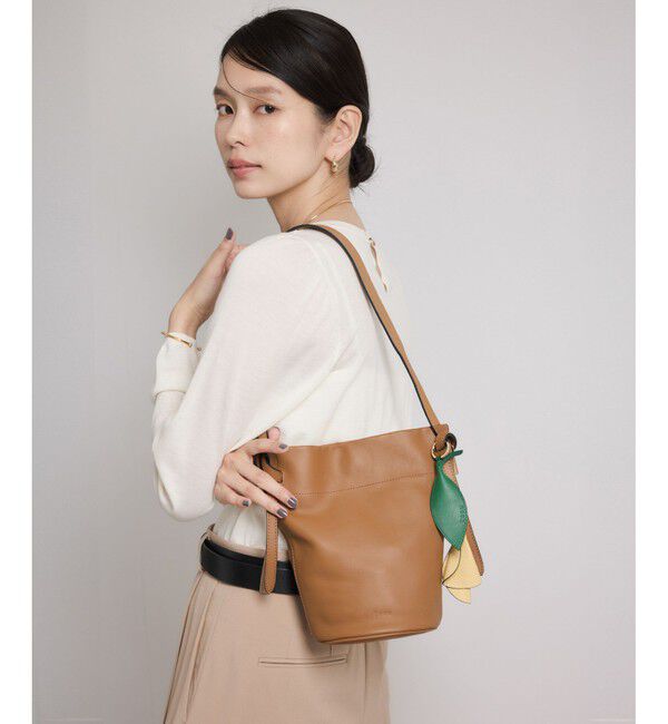 ROPE「【teau・牛革】panier pansy ring charm（キー/バッグチャーム・ネックレス）」|チャーム・キーホルダー|