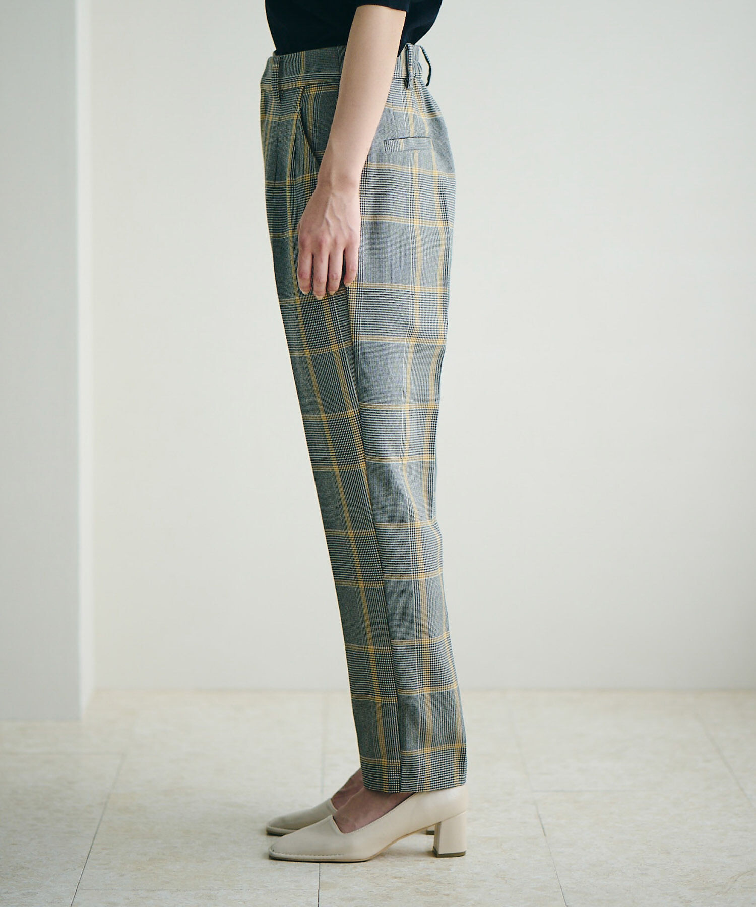 VIS「【Washable・EASY CARE】エコウールタッチテーパードパンツ【sustainable】」|スラックス|