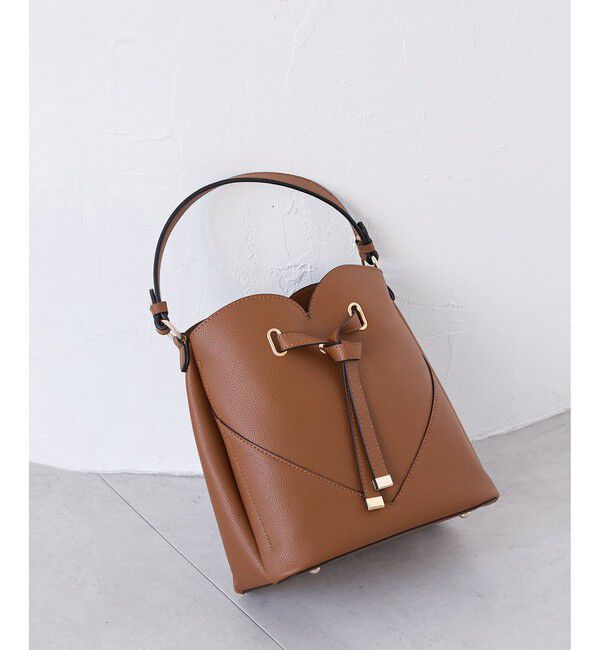 VIS「【累計4万点突破】【2WAY】ハートカットバッグ/追加」|ショルダー・メッセンジャー|ブラウン系(24)