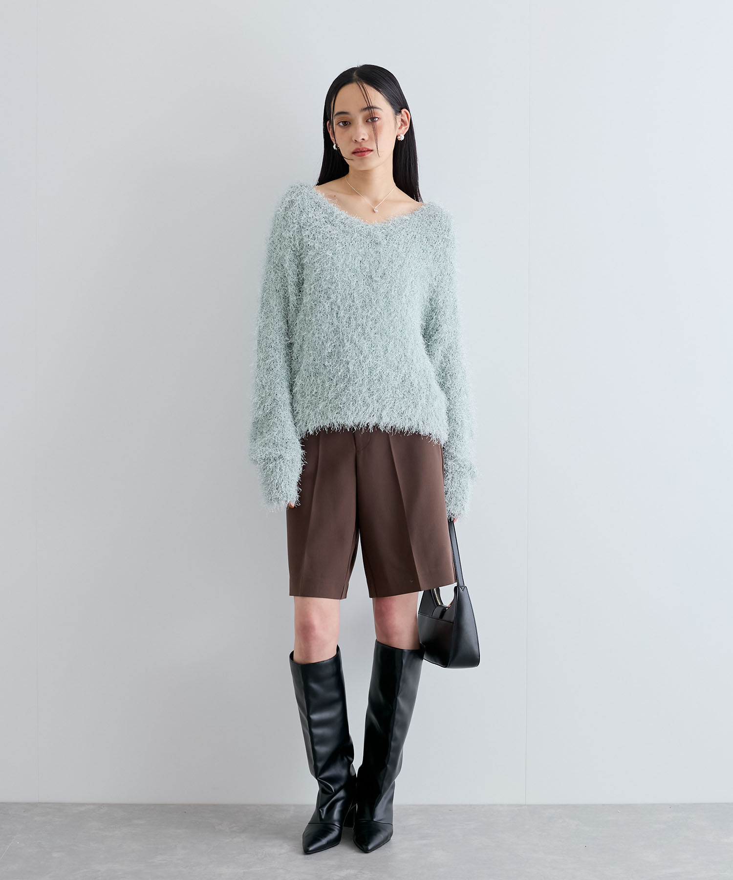 VIS「【洗える】ふわキラニットプルオーバー」|ニット・セーター|