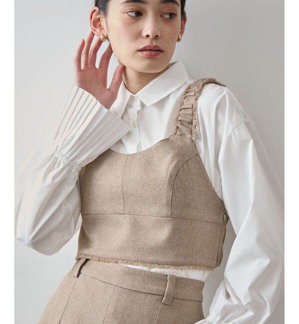 VIS「サマーツイードフリンジビスチェ」|ベスト・ジレ|