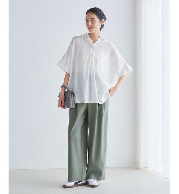 VIS「【洗える/防シワ】チノライクグルカワイドパンツ」|チノ|