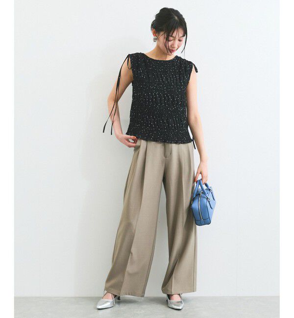 VIS「プリーツシアーシャーリングブラウス」|シャツ・ブラウス|