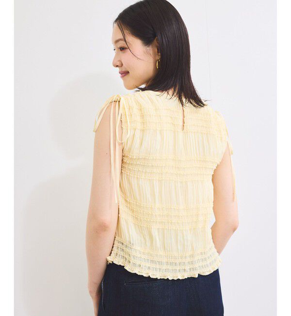 VIS「プリーツシアーシャーリングブラウス」|シャツ・ブラウス|