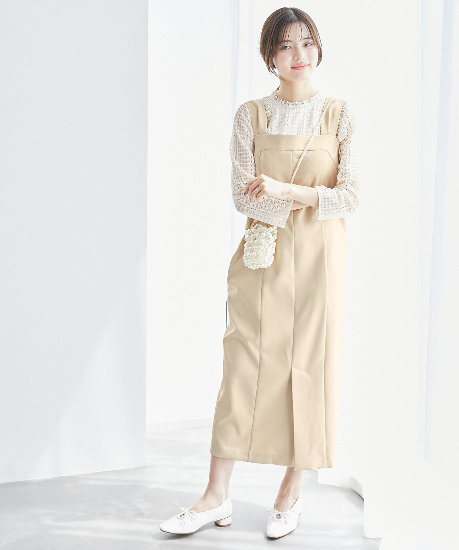 Rope&rsquo;Picnic「ブライトシリーズ/ジャンパースカート/2WAY・リンクコーデ」|ジャンパースカート|