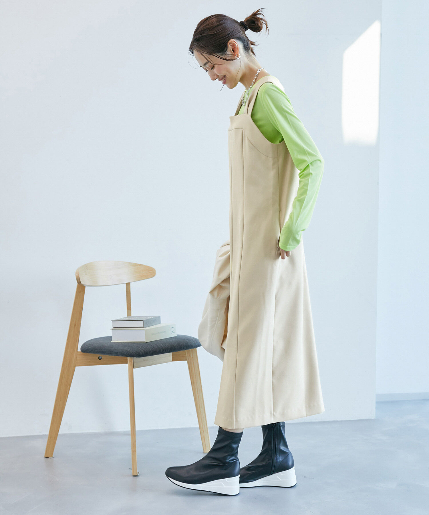 Rope&rsquo;Picnic「ブライトシリーズ/ジャンパースカート/2WAY・リンクコーデ」|ジャンパースカート|