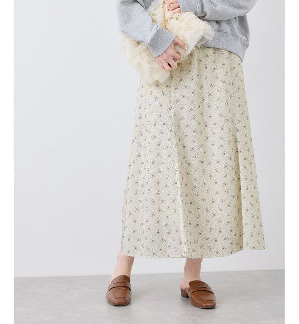 Rope&rsquo;Picnic「小花柄セミフレアロングスカート」|スカート|