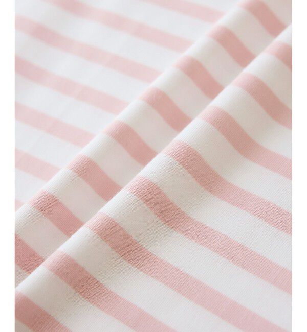 Rope&rsquo;Picnic「刺繍入りボーダーカットトップス」|Tシャツ・カットソー|