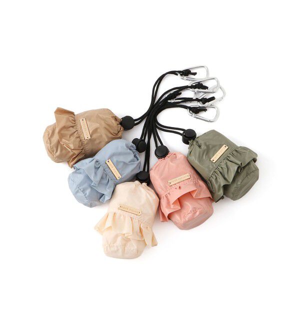 ROPE PICNIC PASSAGE「チャーム型カラビナ付きフリルエコバッグ」|エコバッグ|